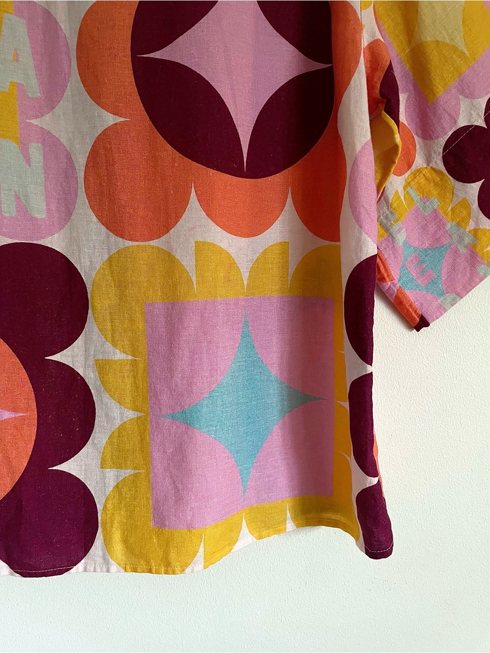 NWT Anthro Celandine x Holly Clarke Linen Blend Short Sleeve Button Down Shirt S - Picture 13 of 13